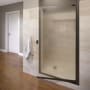 Basco Armon 66" High x 25-1/8" Wide Hinged Semi Frameless Shower Door with Obscured Glass Oil Rubbed Bronze