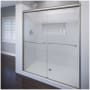 Basco Celesta 71-1/4" High x 60" Wide Bypass Framed Shower Door with Clear Glass Brushed Nickel