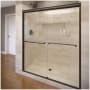 Basco Celesta 71-1/4" High x 60" Wide Bypass Framed Shower Door with Clear Glass Oil Rubbed Bronze