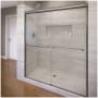Basco Celesta 71-1/4" High x 60" Wide Bypass Framed Shower Door with Clear Glass Chrome