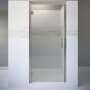 Basco Coppia 72" High x 24-9/16" Wide Hinged Frameless Shower Door with Clear Glass Brushed Nickel