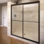 Basco Deluxe 71-1/2" High x 59" Wide Bypass Framed Shower Door with Frosted Glass Oil Rubbed Bronze