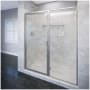 Basco Deluxe 72-1/8" High x 59" Wide Pivot Framed Shower Door with Clear Glass Brushed Nickel