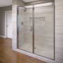 Basco Infinity 76-1/8" High x 46" Wide Hinged Framed Shower Door with Clear Glass Chrome