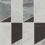 Bedrosians Modni - 12" x 12" Rectangle Floor and Wall Tile - Honed Visual - Sold by Carton (10.1 SF/Carton) Modni White Carrara / Nero Marquina / Bardiglio Nuvolato