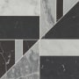 Bedrosians Modni - 16" x 16" Square Floor and Wall Tile - Honed Visual - Sold by Carton (8.85 SF/Carton) White Carrara / Nero Marquina / Bardiglio Nuvolato