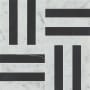 Bedrosians Sample Only of 10000112.1312.13-Ma Mosaic 1 White Carrara / Nero Marquina