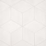 Bedrosians Allora - 8" x 13" Rhomboid Floor and Wall Tile - Matte Visual - Sold by Carton (9.46 SF/Carton) Solid White