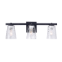 Bellevue Radiance 3 Light 23" Wide Vanity Light Black