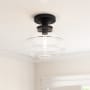 Bellevue Janeva 12" Wide Semi-Flush Ceiling Fixture Dark Bronze