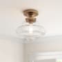 Bellevue Janeva 12" Wide Semi-Flush Ceiling Fixture Gold