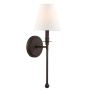 Bellevue 15" Tall Wall Sconce with Silk Shade Bronze