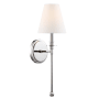 Bellevue 15" Tall Wall Sconce with Silk Shade Nickel
