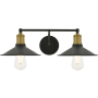 Bellevue Glynis 2 Light 21" Wide Bathroom Vanity Light Brass / Black