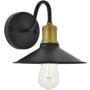 Bellevue Glynis Single Light 8" Tall Bathroom Sconce Brass / Black