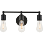 Bellevue Petersen 3 Light 15" Wide Bathroom Vanity Light Black