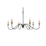 Bellevue Nerita 6 Light 42" Wide Taper Candle Chandelier Brass / Black