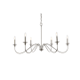 Bellevue Nerita 6 Light 42" Wide Taper Candle Chandelier Polished Nickel