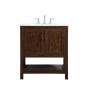 Bellevue Audy 30" Free Standing Single Basin Vanity Set with Cabinet and Engineered Marble Vanity Top Espresso
