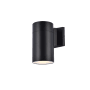 Bellevue Merissa 8" Tall Outdoor Wall Sconce - Cylindrical Fixture Black