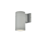 Bellevue Merissa 8" Tall Outdoor Wall Sconce - Cylindrical Fixture Silver