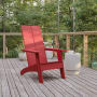 Bellevue Adirondack 31" Wide Polystyrene Adirondack Chair Red