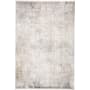 Bellevue Haven 6-1/2' x 9-1/2' Viscose Vintage Rectangular Area Rug From the Logan Collection Soft Gray / Ivory