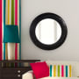 Bellevue Gizela 32" Diameter Circular Framed Bathroom Mirror Black