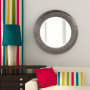 Bellevue Gizela 32" Diameter Circular Framed Bathroom Mirror Charcoal