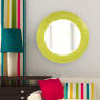 Bellevue Gizela 32" Diameter Circular Framed Bathroom Mirror Green