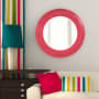 Bellevue Gizela 32" Diameter Circular Framed Bathroom Mirror Hot Pink