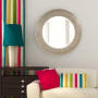 Bellevue Gizela 32" Diameter Circular Framed Bathroom Mirror Nickel
