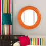 Bellevue Gizela 32" Diameter Circular Framed Bathroom Mirror Orange