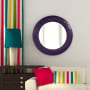 Bellevue Gizela 32" Diameter Circular Framed Bathroom Mirror Royal Purple