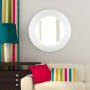 Bellevue Gizela 32" Diameter Circular Framed Bathroom Mirror White