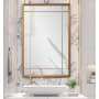 Bellevue Wilcox 24" W x 36" H Rectangular Metal Framed Bathroom Mirror Antique Brass