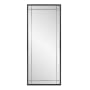 Bellevue Wilcox 30" W x 70" H Rectangular Metal Framed Bathroom Mirror Matte Black