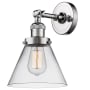Bellevue Walter 8" Wide Bathroom Sconce with Clear Glass Shade Polished Chrome