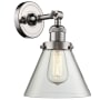 Bellevue Walter 8" Wide Bathroom Sconce with Clear Glass Shade Polished Nickel