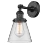 Bellevue Walter 6-1/4" Wide Bathroom Sconce with Clear Glass Shade Matte Black