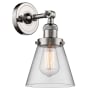 Bellevue Walter 6-1/4" Wide Bathroom Sconce with Clear Glass Shade Polished Nickel