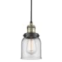 Bellevue Mabel 5" Wide Mini Pendant with Clear Glass Shade Black Antique Brass