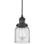 Bellevue Mabel 5" Wide Mini Pendant with Clear Glass Shade Matte Black