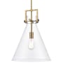 Bellevue Wendell 14" Wide Pendant Brushed Brass