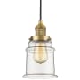 Bellevue Louise 6" Wide Mini Pendant with Clear Glass Shade Brushed Brass