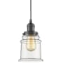 Bellevue Louise 6" Wide Mini Pendant with Clear Glass Shade Oil Rubbed Bronze