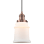 Bellevue Louise 6" Wide Mini Pendant with Frosted Glass Shade Antique Copper
