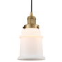 Bellevue Louise 6" Wide Mini Pendant with Frosted Glass Shade Brushed Brass