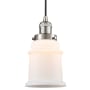Bellevue Louise 6" Wide Mini Pendant with Frosted Glass Shade Brushed Satin Nickel