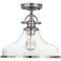 Bellevue Hamblen 14" Wide Semi-Flush Ceiling Fixture Brushed Nickel